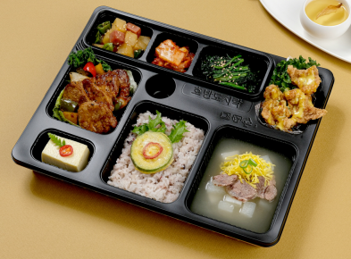 호반명품 8호 : 찹스테이크 + 치킨가라아게(보온+보냉 도시락) / 수거포함