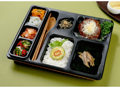 호반 눈꽃치즈함박스테이크 정식 (보온+보냉 도시락 ) / 수거포함